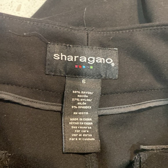 SHARAGANO skinny trouser black CIGARETTE 6 pants stretch ankle crop - Picture 3 of 6